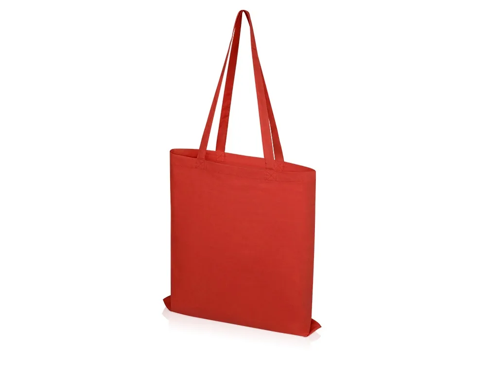 Сумка из хлопка «Carryme 105», 105 г/м2, красный с логотипом СПб - фото № 3