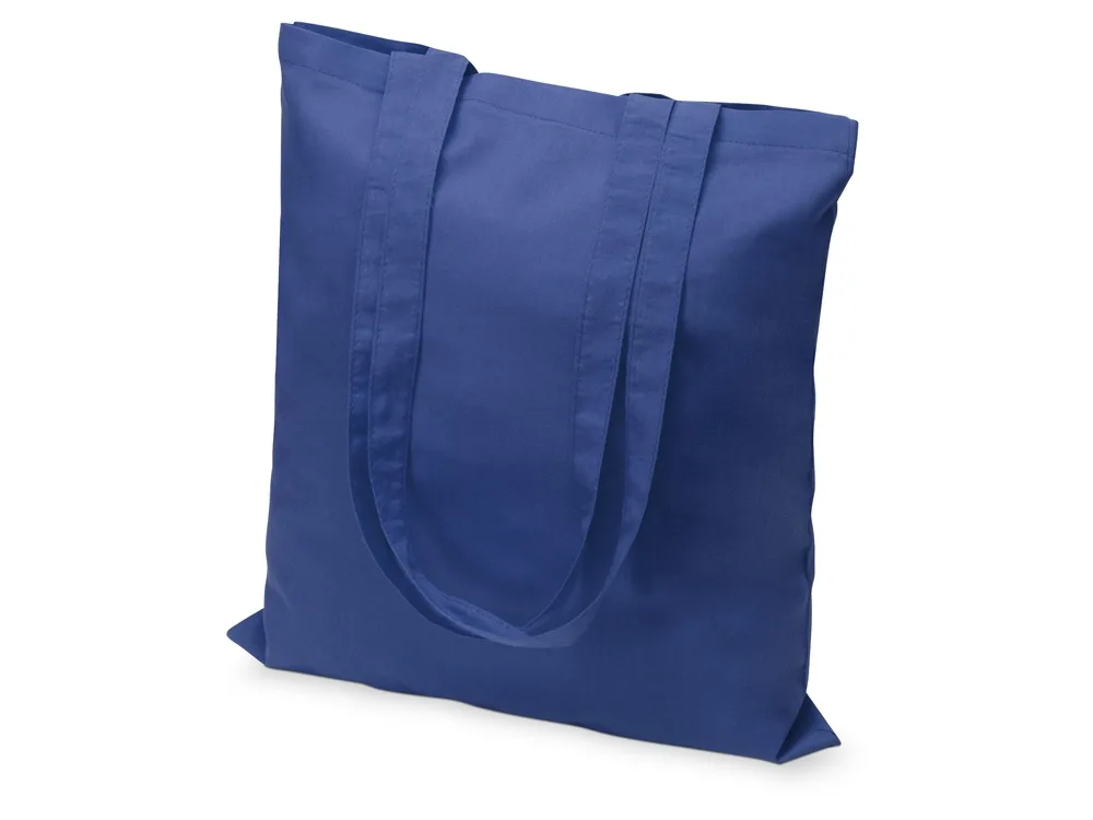 Сумка из хлопка «Carryme 105», 105 г/м2, синий с логотипом СПб - фото № 2