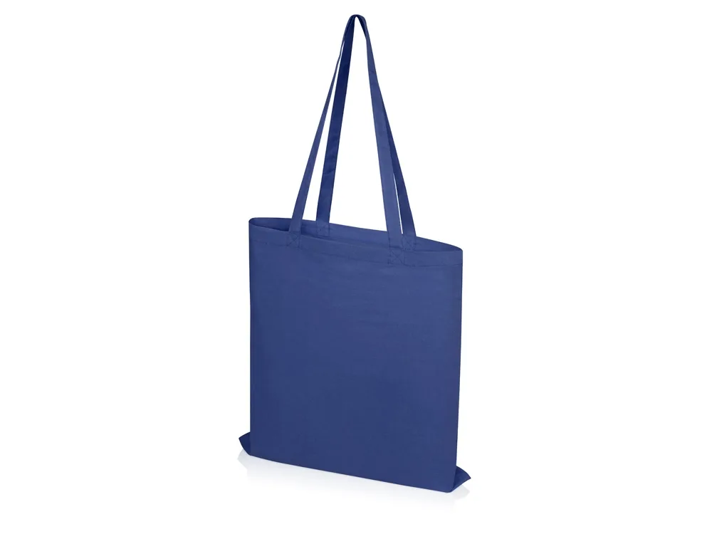 Сумка из хлопка «Carryme 105», 105 г/м2, синий с логотипом СПб - фото № 3