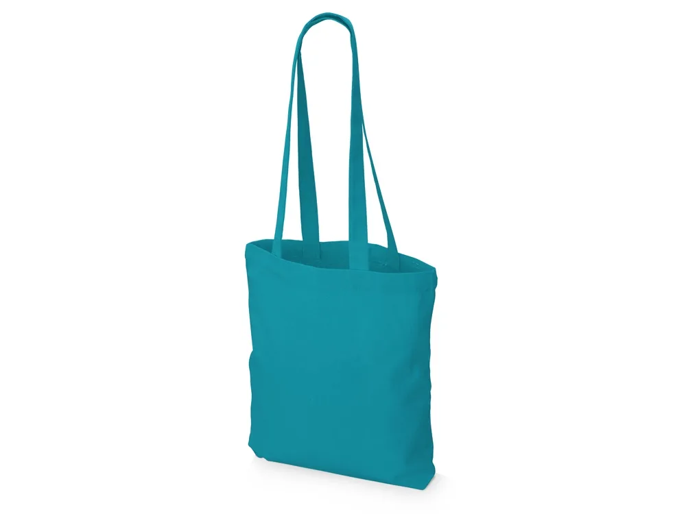 Сумка из плотного хлопка «Carryme 220», 220 г/м2, бирюзовый с логотипом СПб - фото № 3