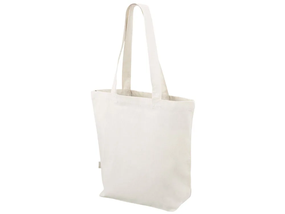 Сумка для шоппинга «Cotton» из переработанного хлопка, 280 г/м2, натуральный с логотипом СПб - фото № 4