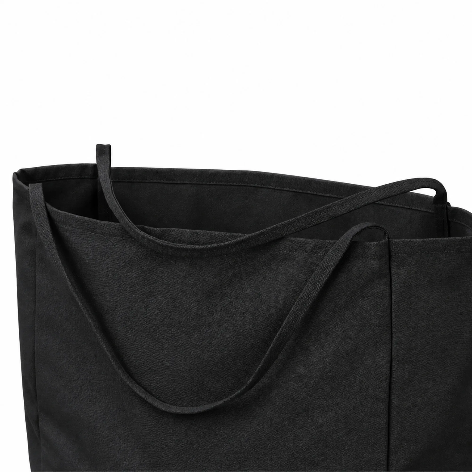 Шоппер-оверсайз «Grossbag» из переработанного хлопка, 340 г/м2, черный с логотипом СПб - фото № 5