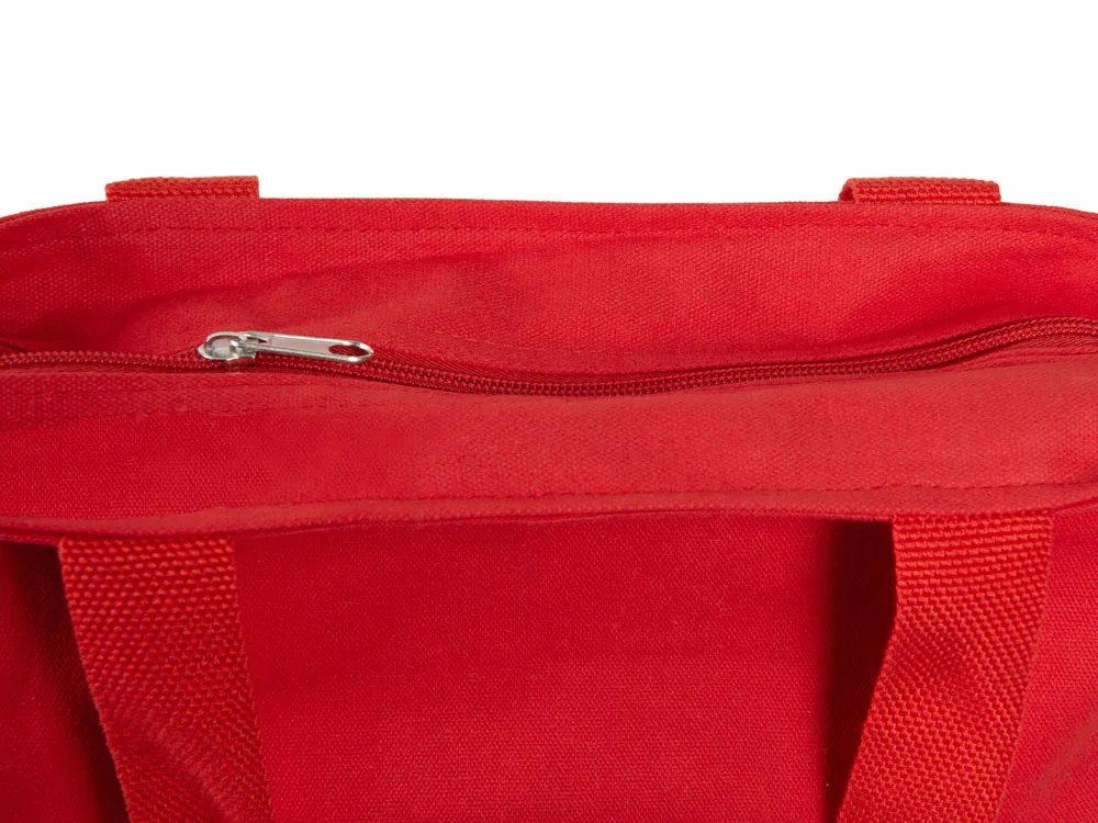 Сумка на молнии «Zipper» из хлопка 280 г/м2, красный с логотипом СПб - фото № 8