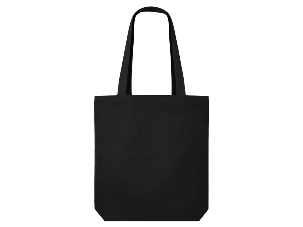 Сумка на молнии Zipper Neo из хлопка 280 г c карманом на молнии спереди, черный с логотипом СПб - фото № 5