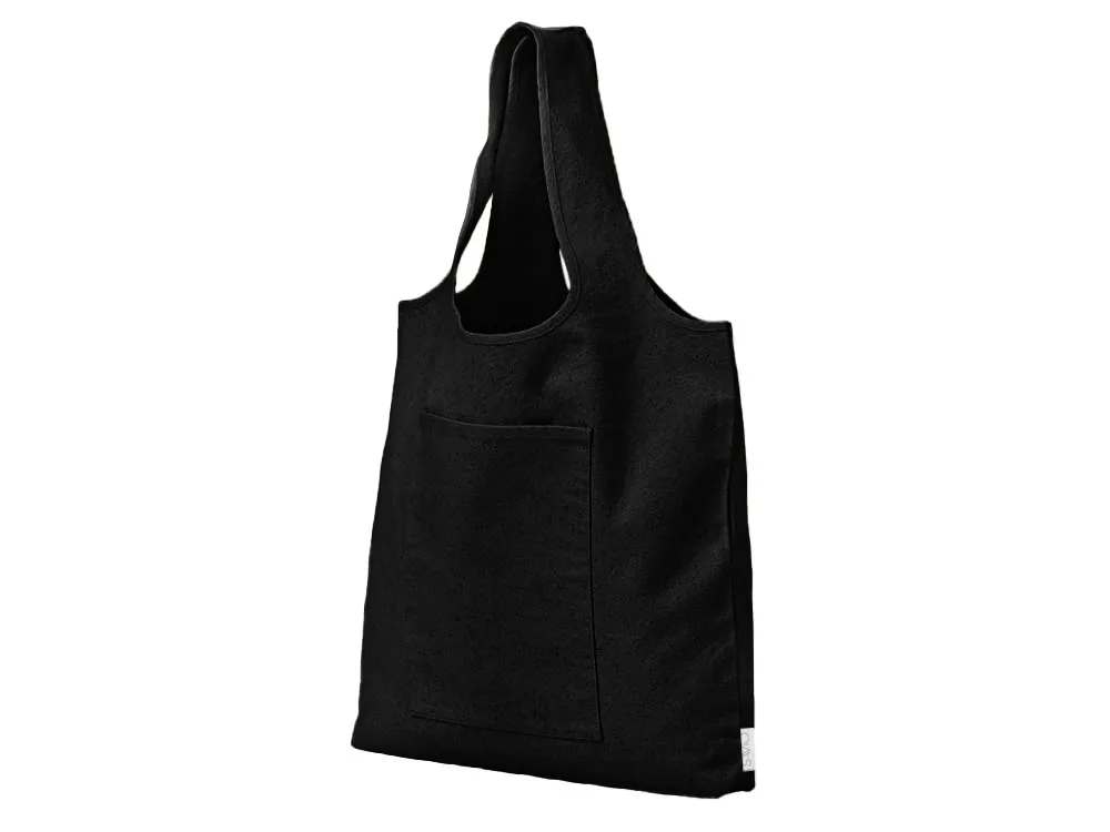 Сумка-шоппер «Vest» из хлопка 340 г/м2, черный с логотипом СПб - фото № 3