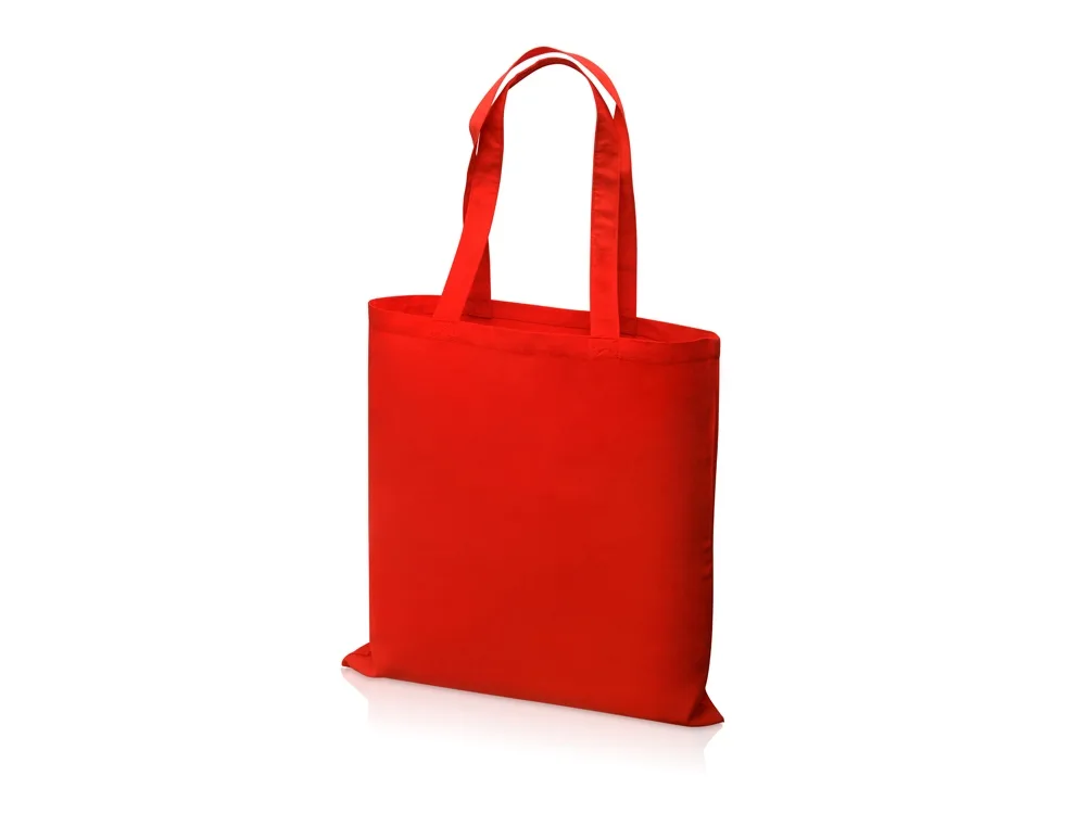 Сумка из хлопка «Carryme 140», 140 г/м2, красный с логотипом СПб - фото № 3