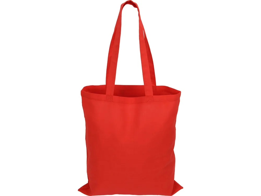 Сумка из хлопка «Carryme 140», 140 г/м2, красный с логотипом СПб - фото № 4