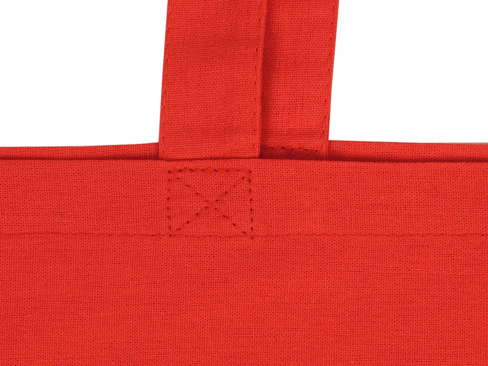 Сумка из хлопка «Carryme 140», 140 г/м2, красный с логотипом СПб - фото № 6