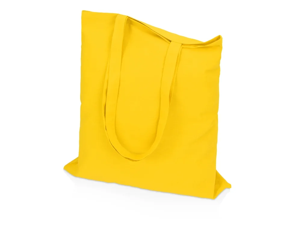 Сумка из хлопка «Carryme 140», 140 г/м2, желтый с логотипом СПб - фото № 2