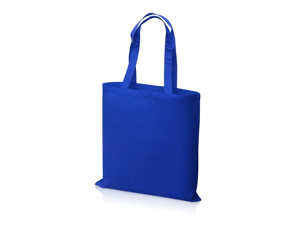 Сумка из хлопка «Carryme 140», 140 г/м2, синий с логотипом СПб - фото № 3