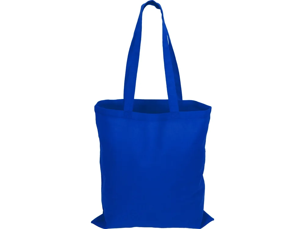 Сумка из хлопка «Carryme 140», 140 г/м2, синий с логотипом СПб - фото № 4