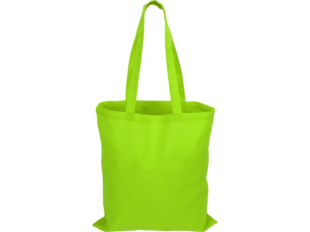 Сумка из хлопка «Carryme 140», 140 г/м2, зеленое яблоко с логотипом СПб - фото № 4