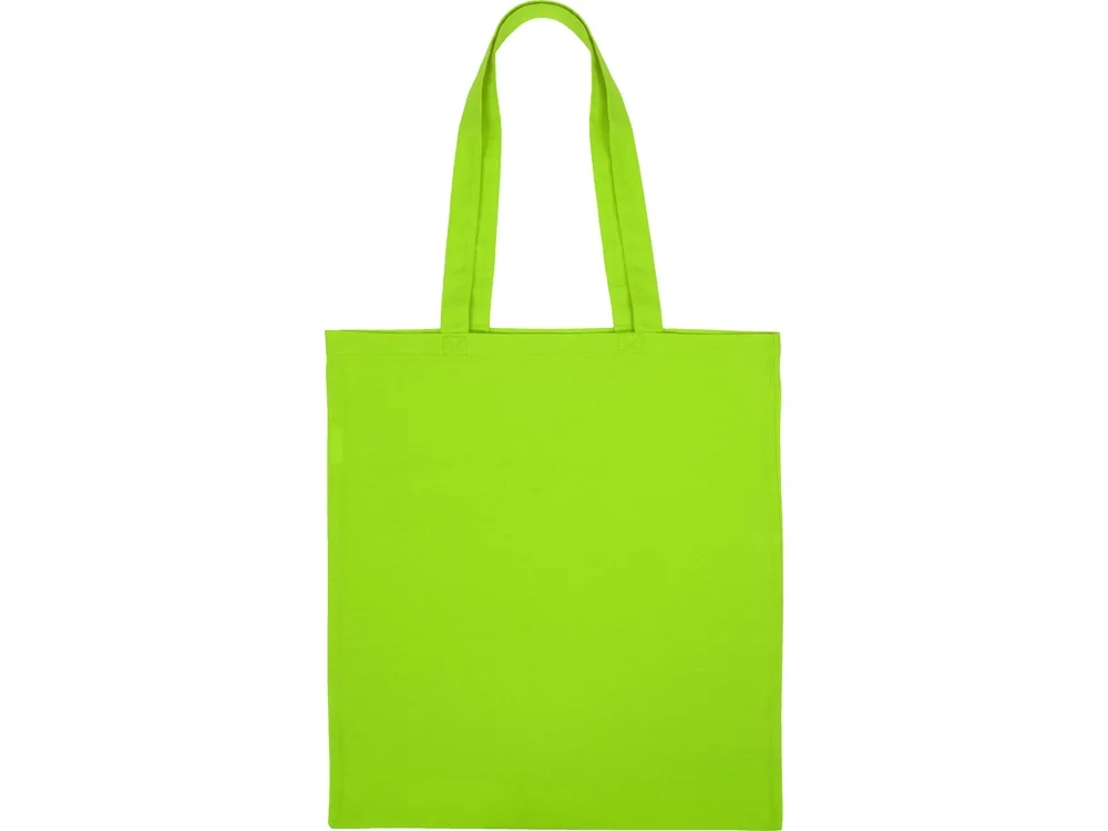 Сумка из хлопка «Carryme 140», 140 г/м2, зеленое яблоко с логотипом СПб - фото № 5