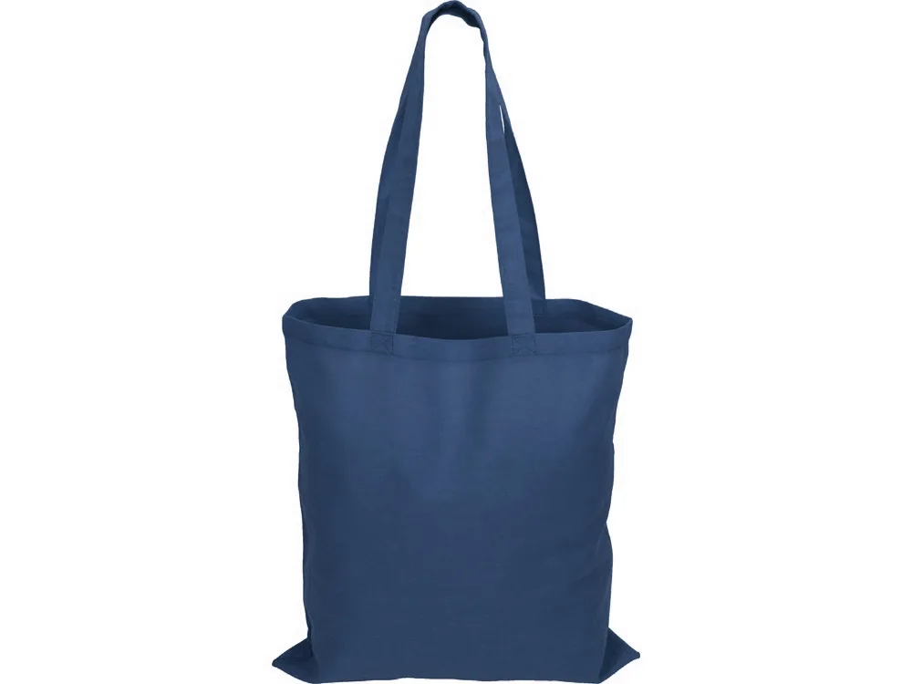 Сумка из хлопка «Carryme 140», 140 г/м2, темно-синий с логотипом СПб - фото № 4