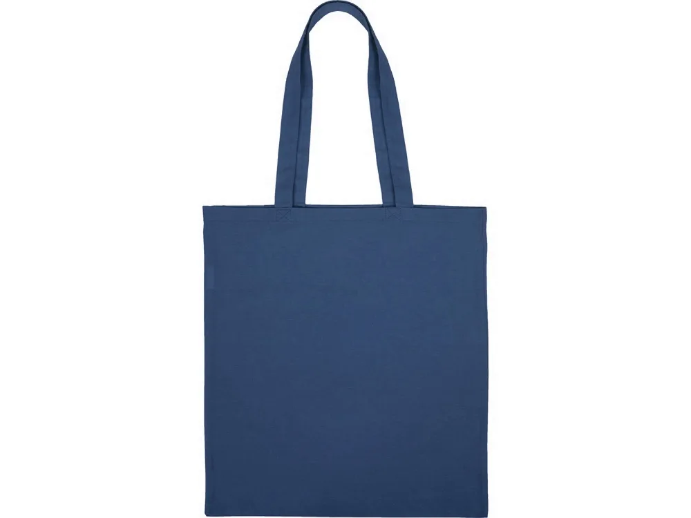 Сумка из хлопка «Carryme 140», 140 г/м2, темно-синий с логотипом СПб - фото № 5