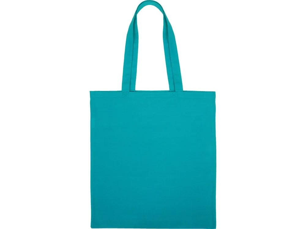 Сумка из хлопка «Carryme 140», 140 г/м2, бирюзовый с логотипом СПб - фото № 5