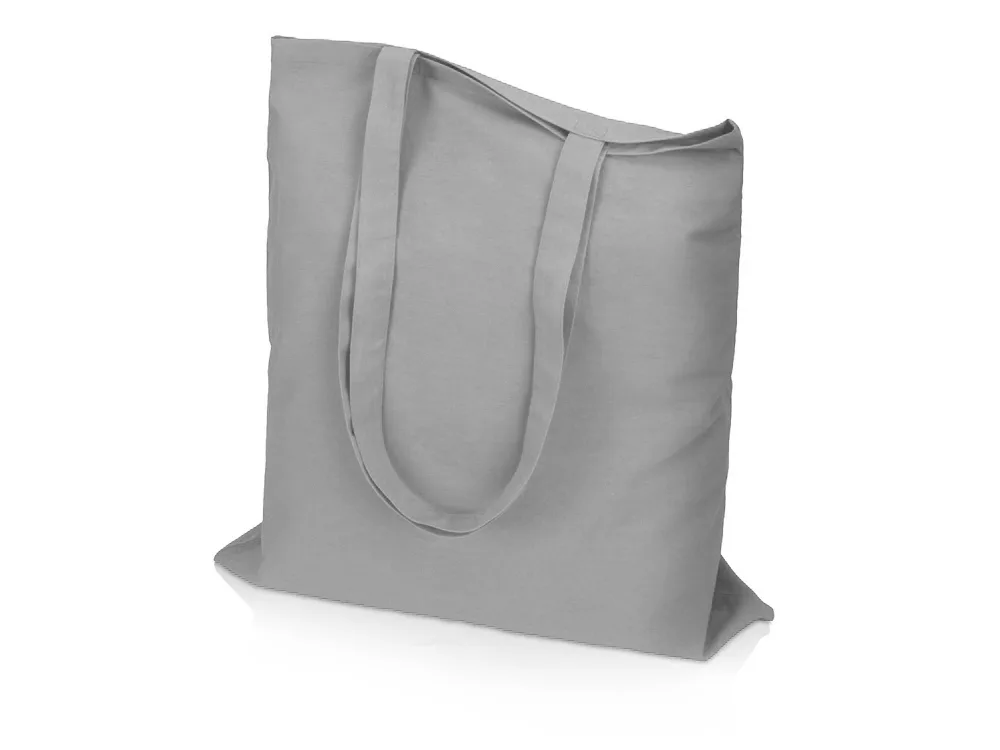 Сумка из хлопка «Carryme 140», 140 г/м2, серый с логотипом СПб - фото № 2