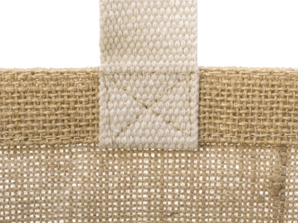 Сумка Jute джутовая с широким дном и карманом, натуральный с логотипом СПб - фото № 10