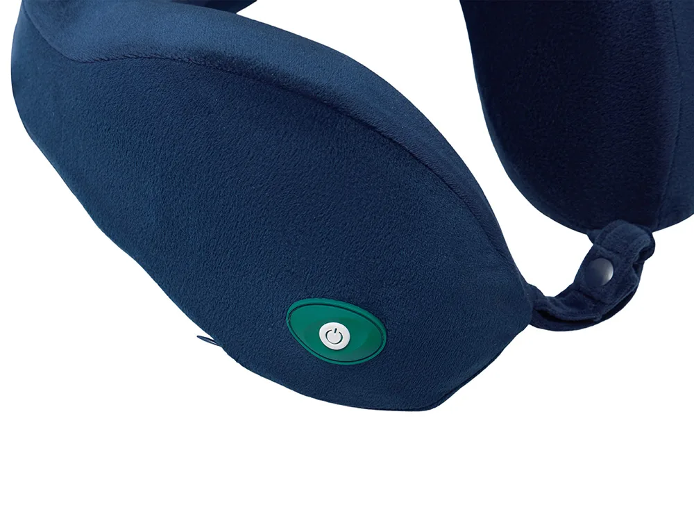 Подушка для путешествий массажная «Massage Tranquility Pillow», темно-синий с логотипом СПб - фото № 4