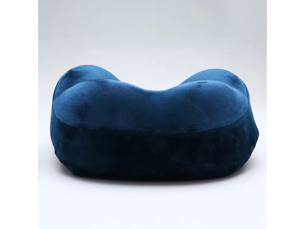Подушка для путешествий со встроенным массажером «Massage Tranquility Pillow», синий с логотипом СПб - фото № 6