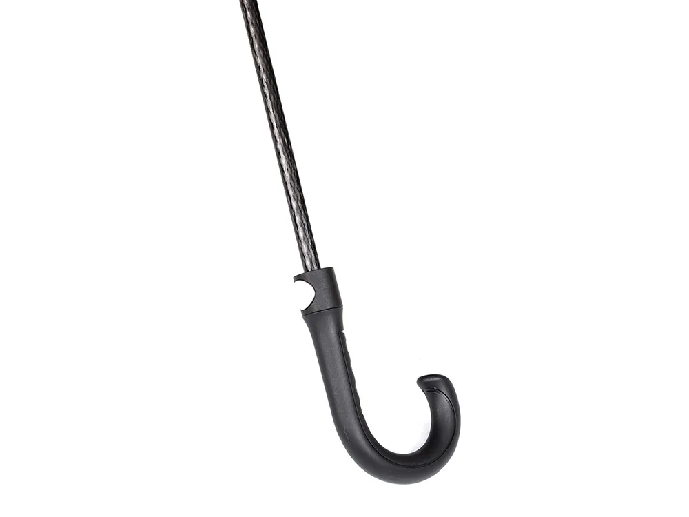 Зонт-трость, мужской, черный с логотипом СПб - фото № 6